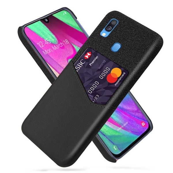 Bofink Samsung Galaxy A40 Card cover - Sort Black