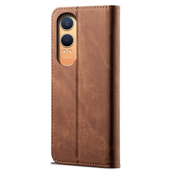 Jeans OnePlus Nord CE4 Lite / Oppo K12x fodral - Kaffe Brun