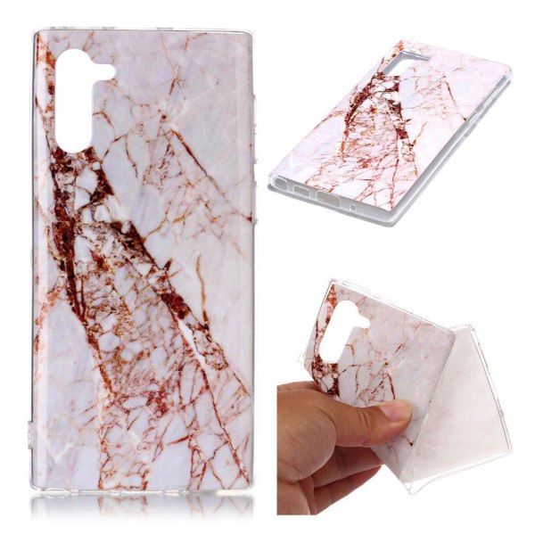 Marble Samsung Galaxy Note 10 cover - Blomme marmor Pink