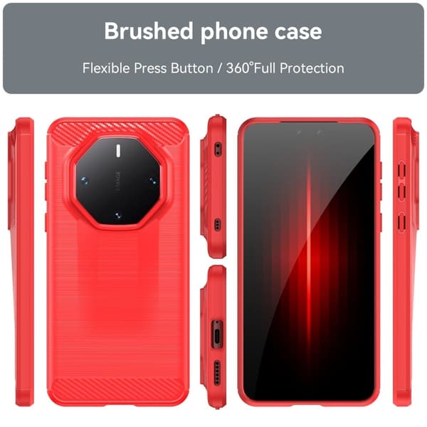 Carbon Flex Etui Huawei Mate 60 Rs Ultimate Design - Rød Red