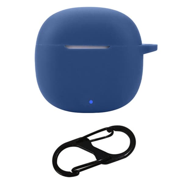 För Honor Earbuds A Silikon Headsetfodral Anti-rep TWS Hörlursskydd med hängande spänne - Mörkblå Blå