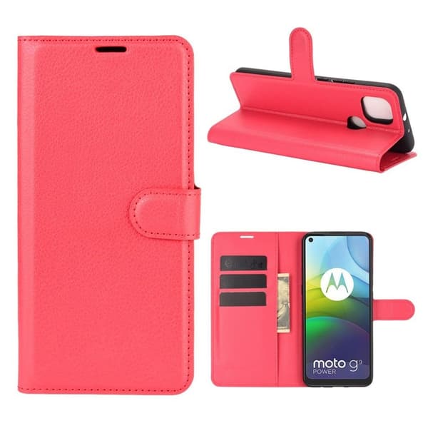 Classic Motorola Moto G9 Power Flippetui - Rød Red