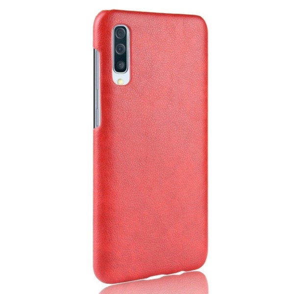 Samsung Galaxy A50 litchi belagt etui - Rød Red