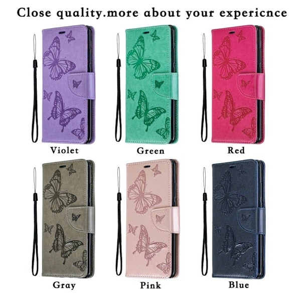 Butterfly Huawei P30 Pro kotelot - Harmaa Silver grey