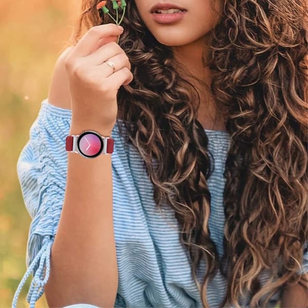 Elastinen neulottu ranneke Samsung Galaxy Watch -kelloon - Punainen Red