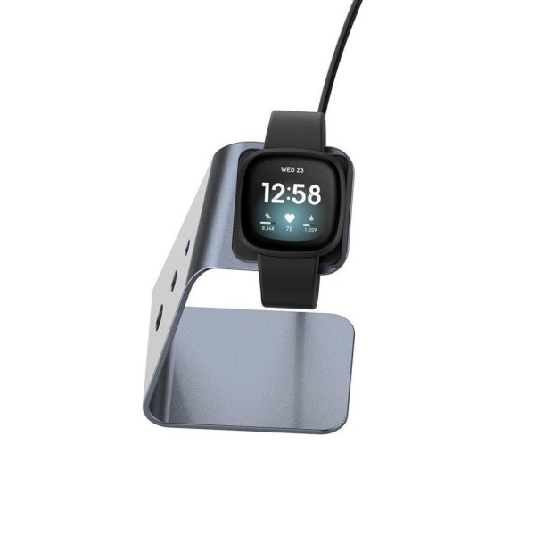 Fitbit Sense / Versa 3 opladerstation cradle - grå Silver grey