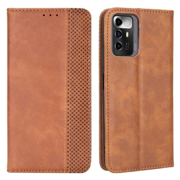 Bofink Vintage ZTE Blade A72 Nahkakotelo - Ruskea Brown