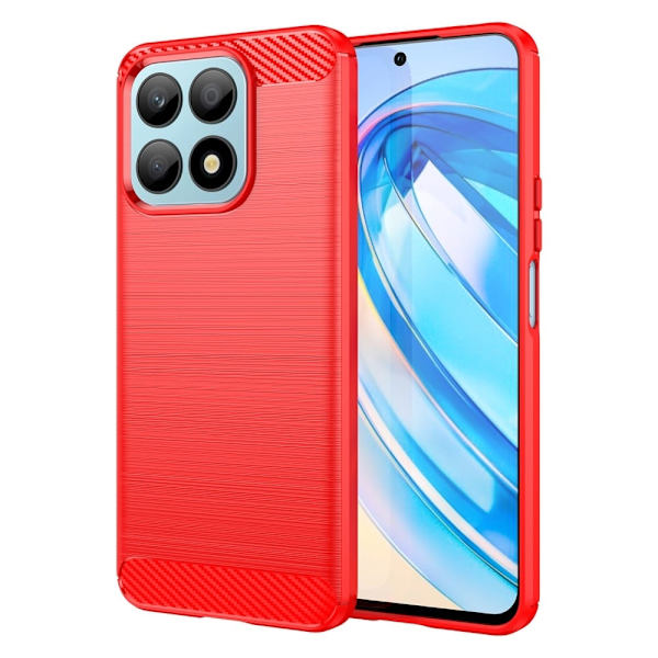 Carbon Flex Suojakotelo Honor X8a - Punainen Red