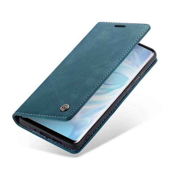 CASEME Huawei P30 Pro retro läderfodral - Blå Blå