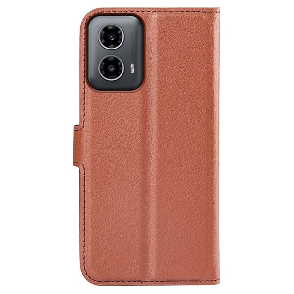 Classic Motorola Moto G34 flip etui - Brun Brown