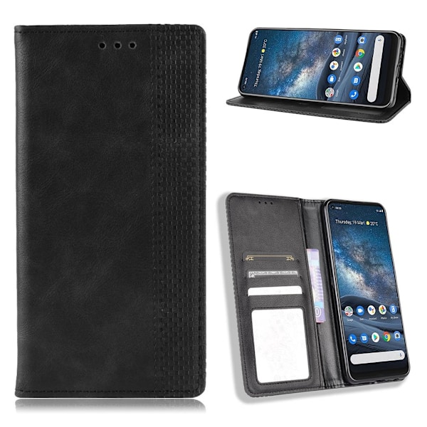 Bofink Vintage Nokia 8.3 5G Læder Etui - Sort Black