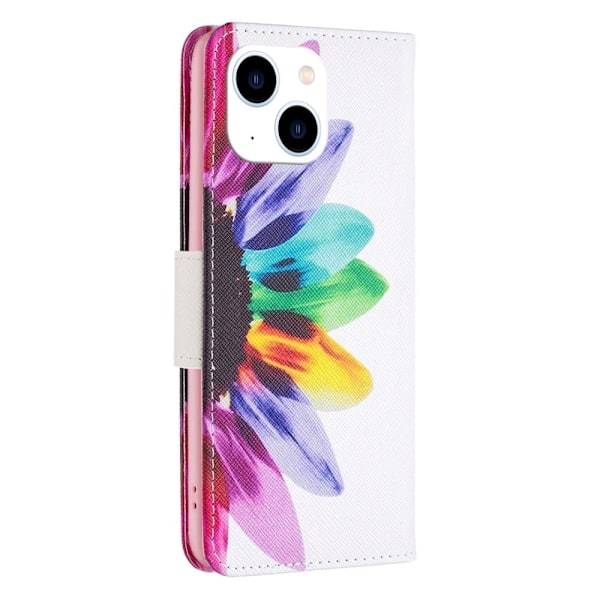 Wonderland iPhone 14 flip etui - Solsikke Multicolor