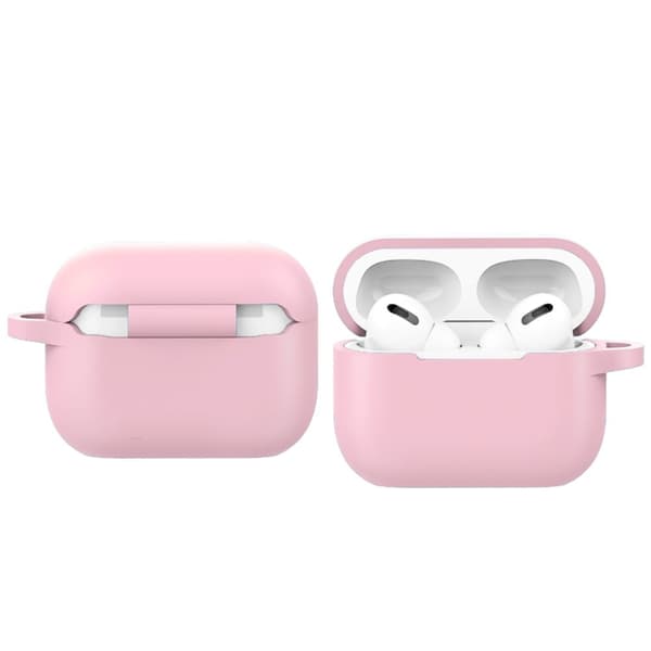 AirPods Pro 2 silikoneetui med spænde - Lyserød Rose Pink