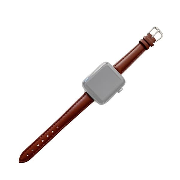 Apple Watch (41mm) enkel klockrem i äkta läder - Brun Brun