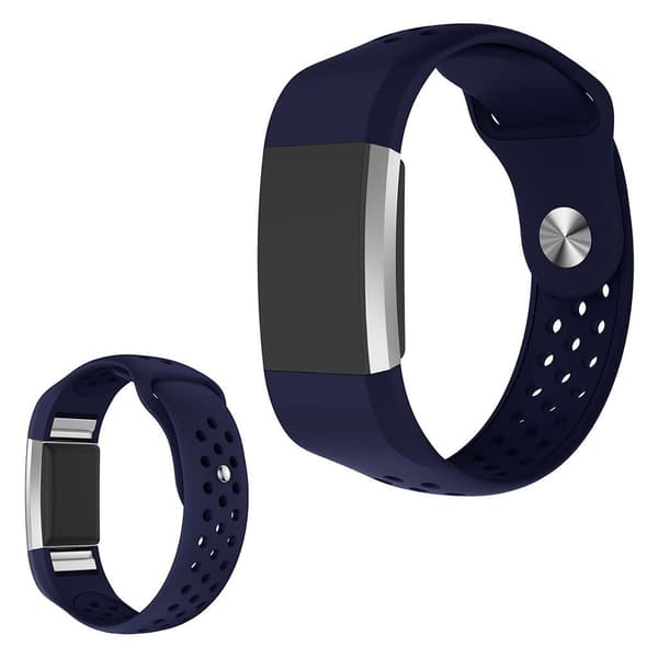 Silikonklokkearmbånd til Fitbit Charge 2 - Mørkeblå Blue