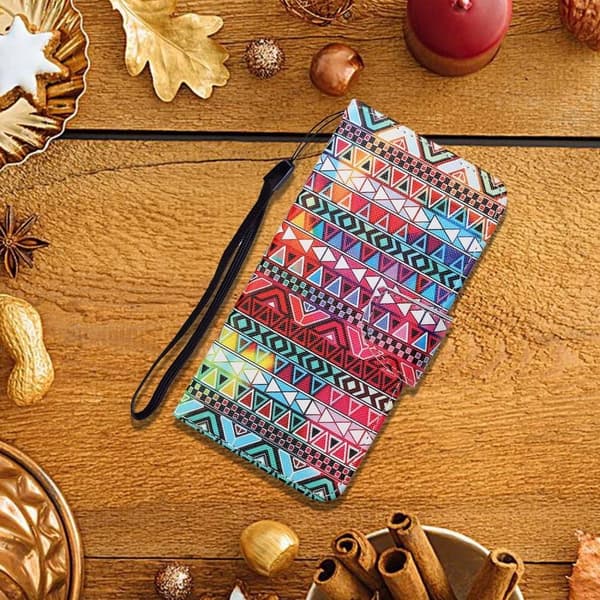 Wonderland Samsung Galaxy S22 Plus Flippetui - Ethnic Mønster Multicolor