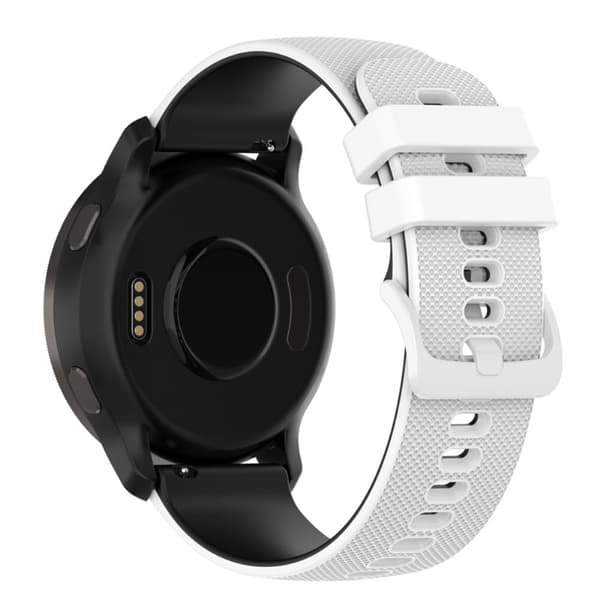 22 mm silikone-urrem til Garmin-ur - Hvid / Sort White