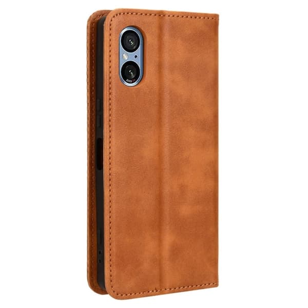 Bofink Vintage läder Sony Xperia 5 V fodral - Brun Brun