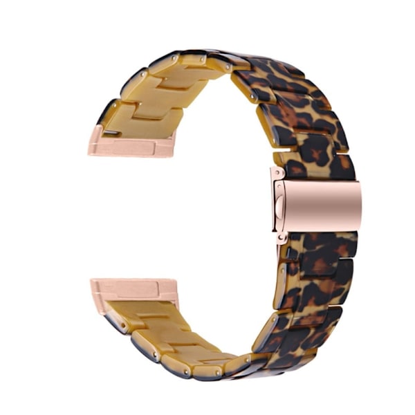 Fitbit Sense / Versa 3 klockarmband med hartspärlor - Leopardtryck Brun