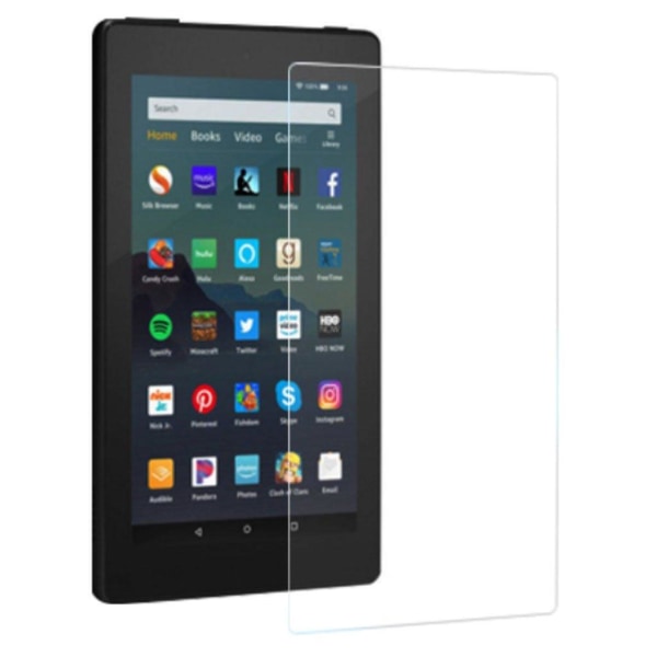 Amazon Fire 7 (2019) arc edge tempered glass screen protector Transparent