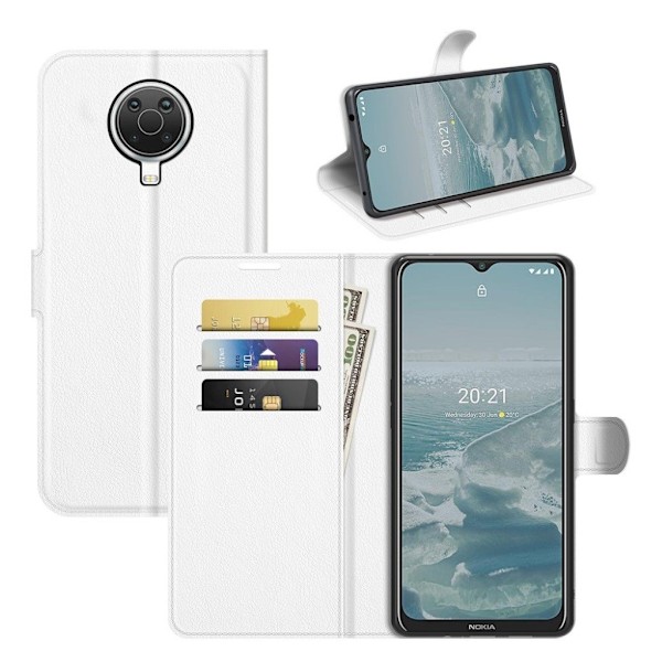 Classic Nokia G20 Flip etui - Hvid White