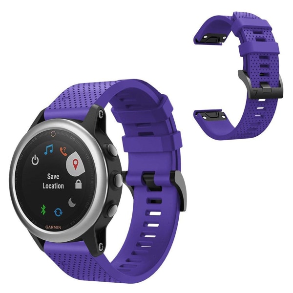 Tyylikäs silikoninen kellonauha Garmin Fenix 5S - Violetti Purple