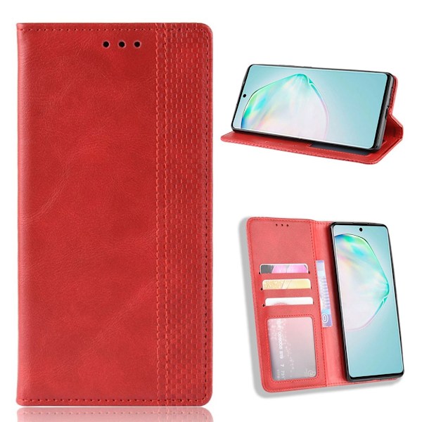 Bofink Vintage Samsung Galaxy S10 Lite leather etui - Rød Red