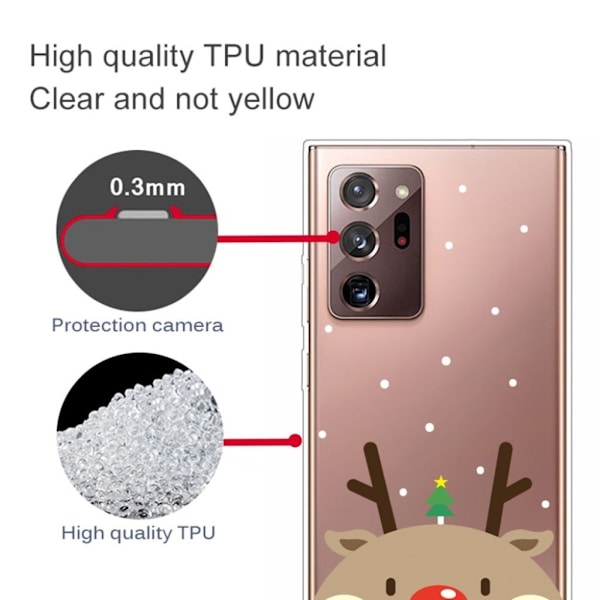 Juleveske til Samsung Galaxy Note 20 Ultra - Søt Elg Brown