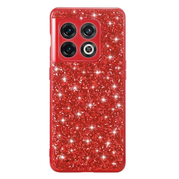 Glitter OnePlus 10T / Ace Pro Etui - Rød Red