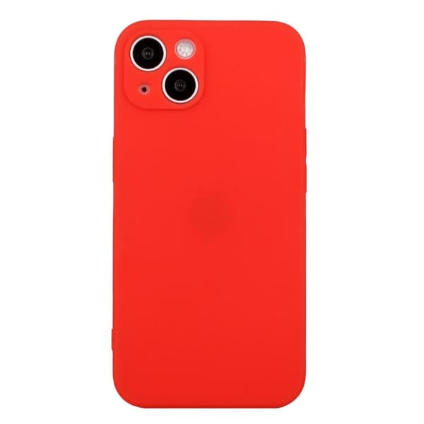 Avfaset gummiert anti-falldeksel for iPhone 15 - Rød Red