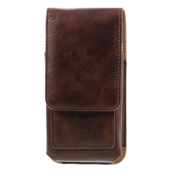 Etui med bæltespænde til smartphones med størrelsen 16 x 8.4 x 1.8cm - Brun Brown