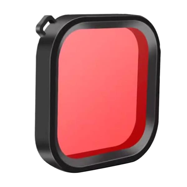 For GoPro Hero 12 / 11 / 10 / 9 Action Camera Lens Filter Diving Shooting Filter - Rød Red