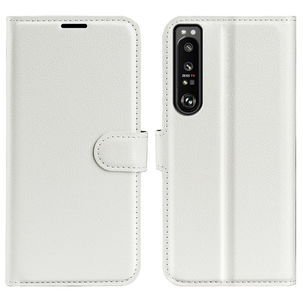 Klassisk Sony Xperia 1 IV flip etui - Hvid White
