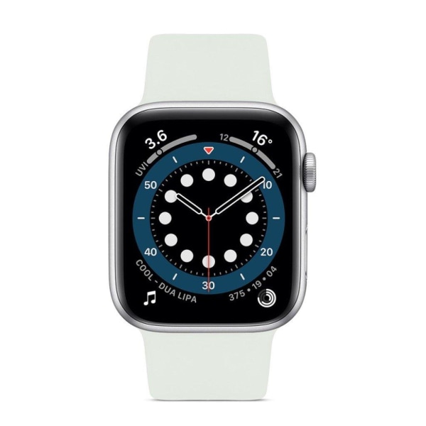 Apple Watch 42mm - 44mm farveskiftende silikoneurrem - Gennemsigtig Til Grå Silver grey