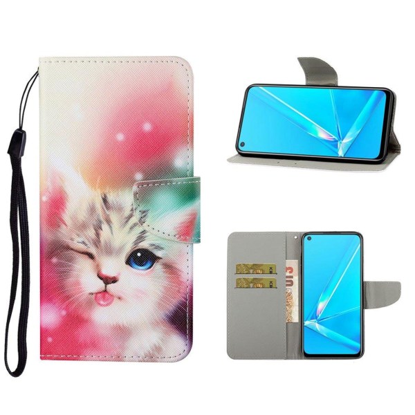 Wonderland Samsung Galaxy A72 5G flip case - Cute Cat Multicolor