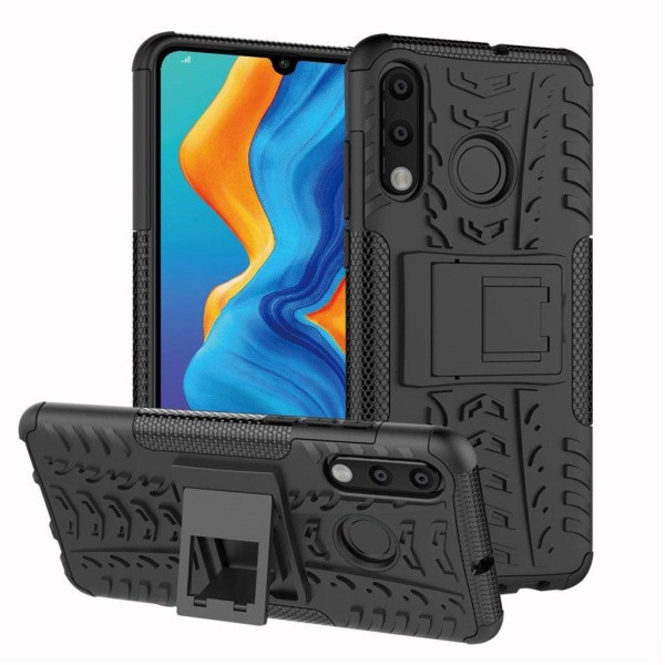 Huawei P30 Lite cool dæk hybrid etui - Sort Black