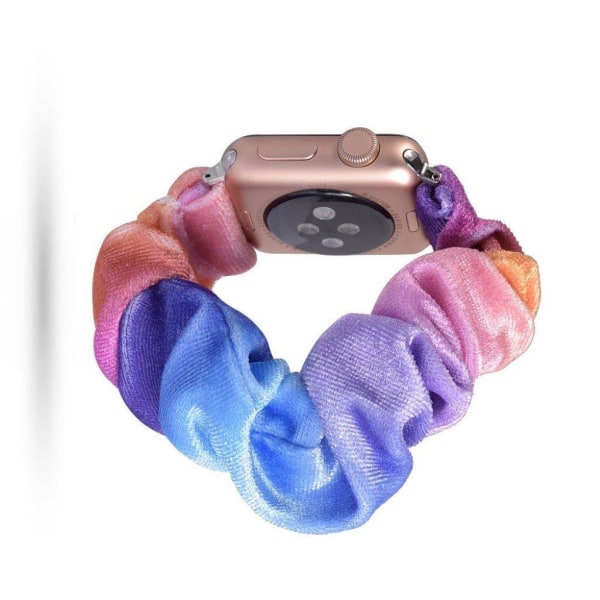 Apple Watch Series 5 44mm pattern cloth watch band - Orange / Pu Multicolor