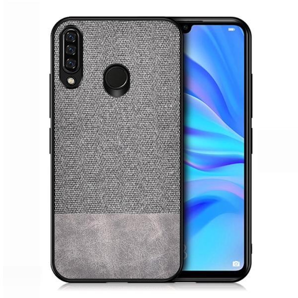 Berlin Honor 10 Lite cover - Klud + PU Stle / Lysegrå Silver grey