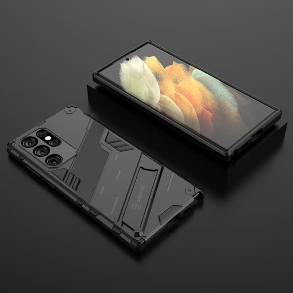 Stødsikkert hybridcover til Samsung Galaxy S22 Ultra - Sort Black