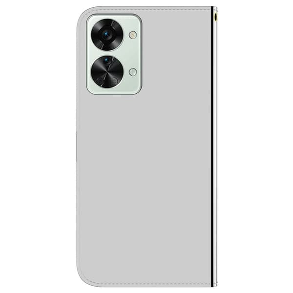 Mirror OnePlus Nord 2T flip-etui - Sølv Silver grey