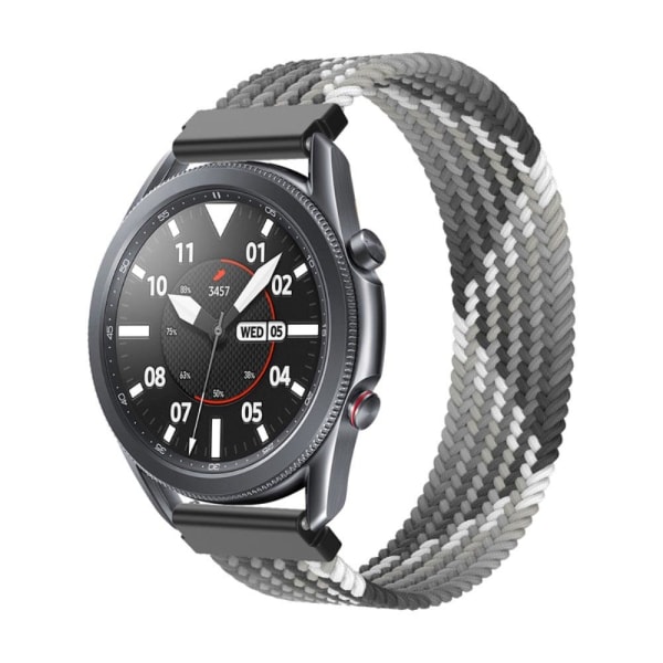 Elastisk nylon-urrem til Samsung Galaxy Watch 4 - Gradient Grå Størrelse: S Silver grey