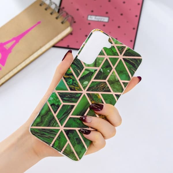 Marble design Samsung Galaxy S21 Plus 5G kotelot - Vihreä Green