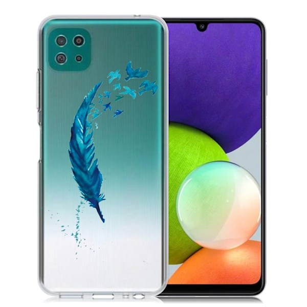 Deco Samsung Galaxy A22 5G skal - Fjäder Blå