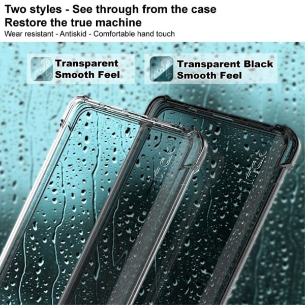 IMAK Airbag cover til iPhone 13 - Gennemsigtig Sort Transparent