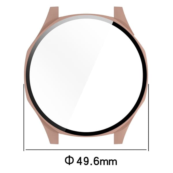 Huawei Watch GT 5 46mm Matte Bump Resistant Cover Watch Frame Case karkaistulla lasilla - Hopea Silver grey