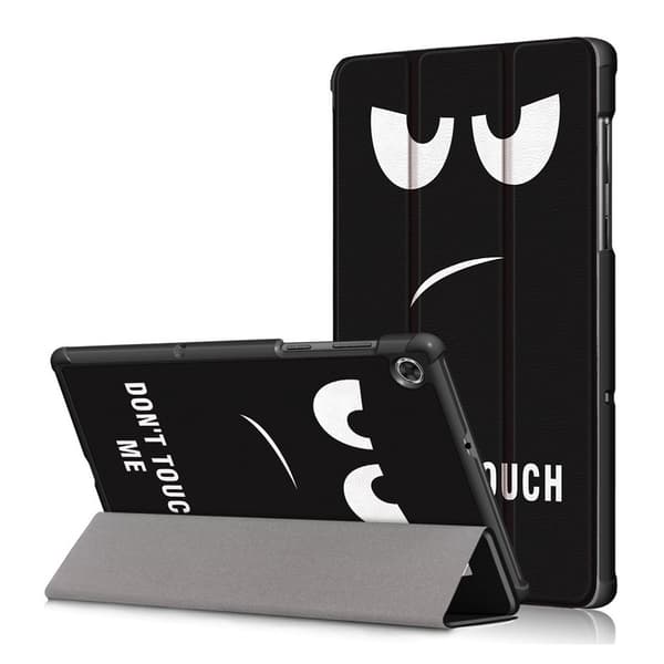 Lenovo Tab M10 HD Gen 2 Trippelt Mønstret Lær Flippetui - Don't Touch Me Black