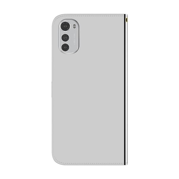 Mirror Motorola Moto E32 flip-etui - Sølv Silver grey