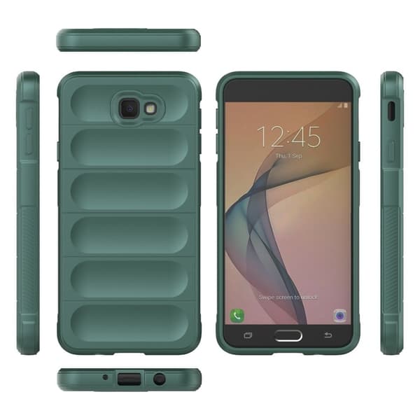 Mjukt greppformat Samsung Galaxy J7 Prime / Samsung Galaxy On7 skal - Grön Grön