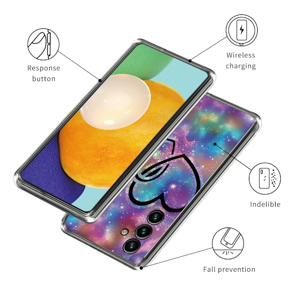 Deco Samsung Galaxy A54 Etui - Hjerte To Hjerte Multicolor