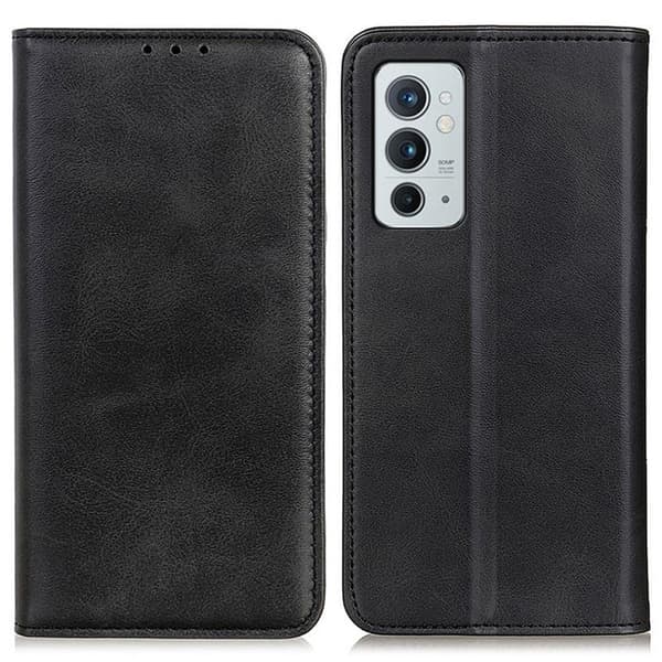 Äkta läder OnePlus 9RT 5G fodral - Svart Svart